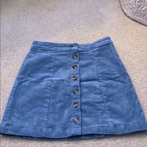 Blue ribbed forever 21 skirt